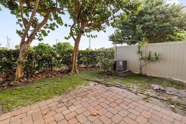 view of patio / terrace featuring central AC