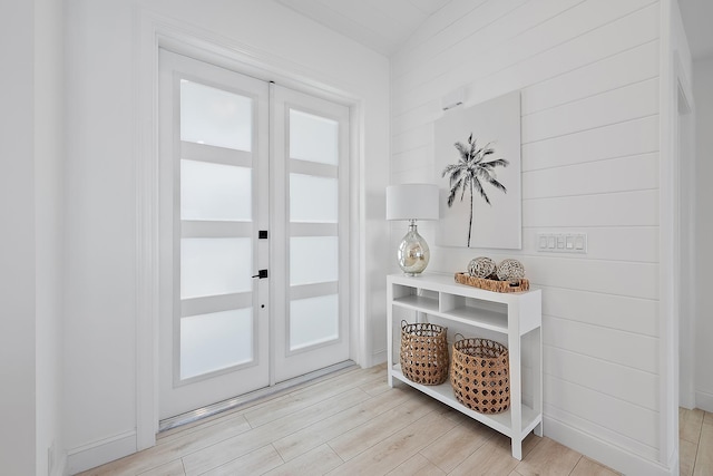 entryway featuring light wood-type flooring