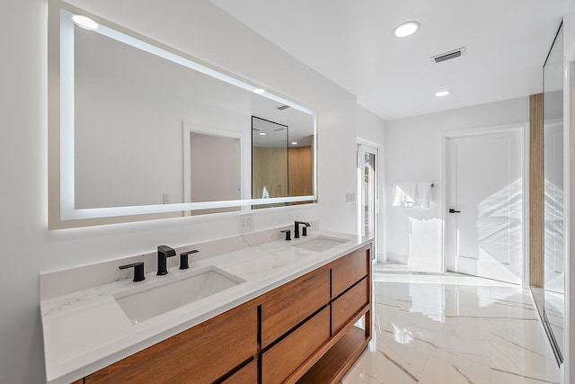 bathroom with vanity