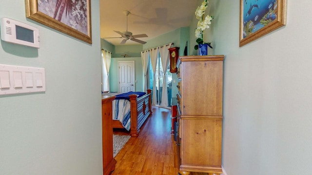 hall featuring hardwood / wood-style floors