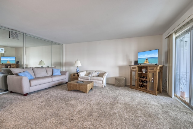 view of carpeted living room