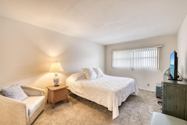 bedroom featuring carpet