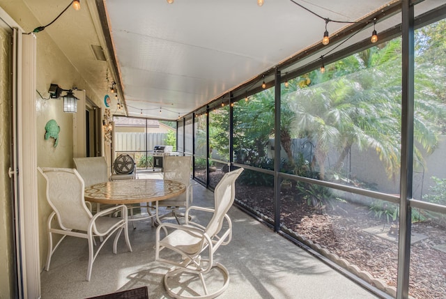 view of sunroom