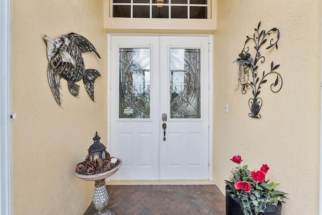 view of exterior entry with french doors