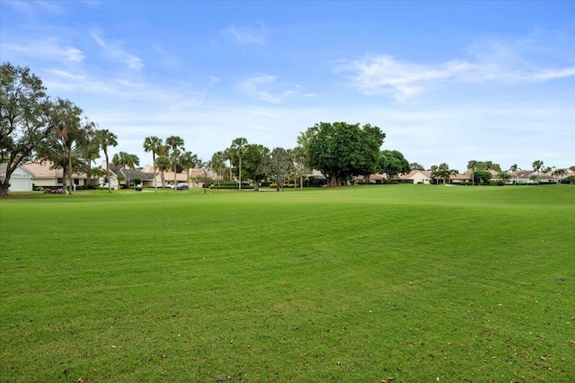 view of home's community with a lawn