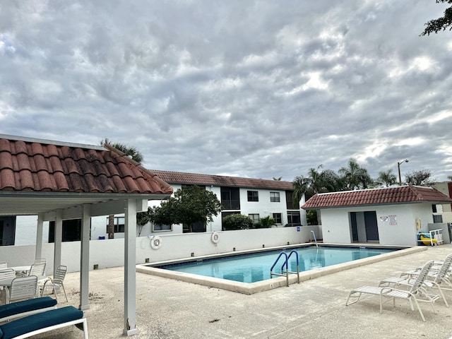 view of pool featuring a patio area