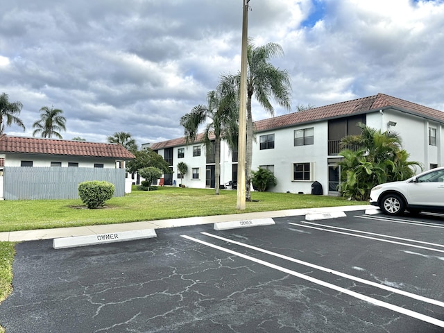 view of parking / parking lot