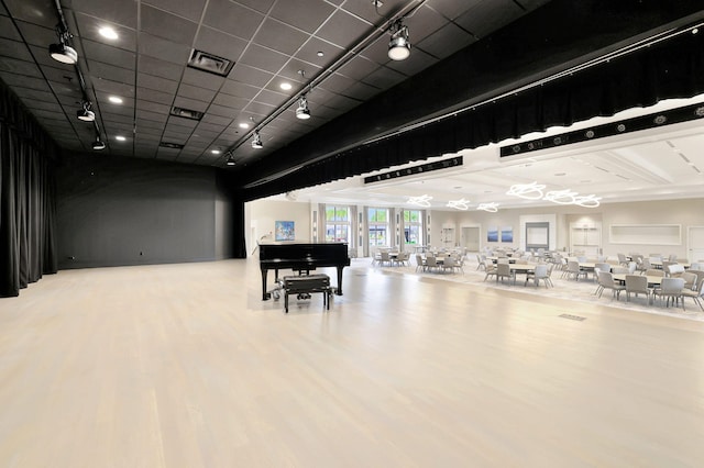 miscellaneous room with light hardwood / wood-style flooring