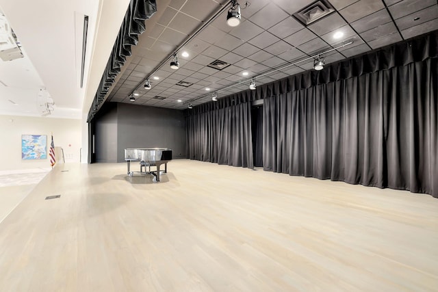 interior space with hardwood / wood-style flooring