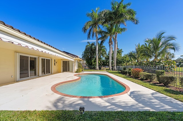 view of pool with a patio area