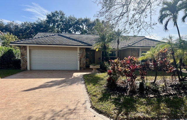 view of front of home featuring a garage