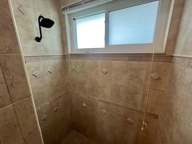 room details with tiled shower