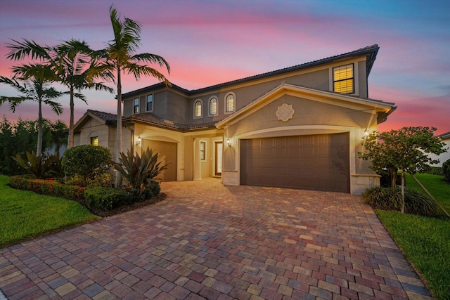 view of front of house featuring a garage