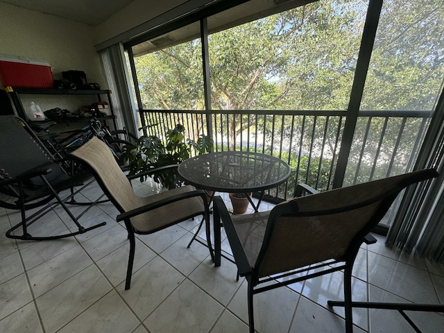 view of sunroom