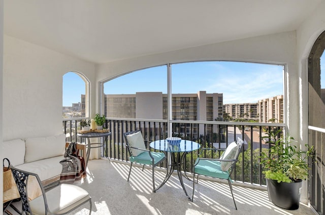 view of sunroom