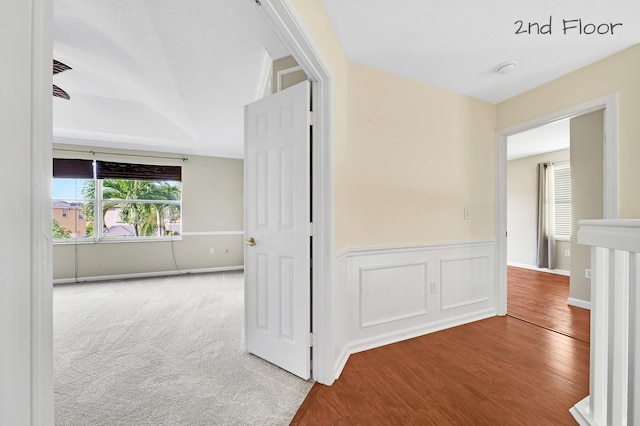 hall featuring hardwood / wood-style flooring