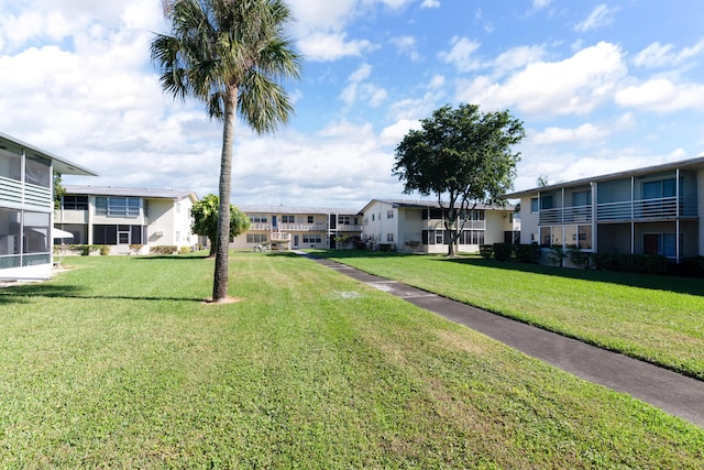 exterior space with a lawn