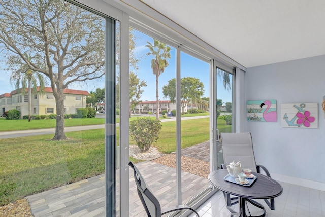 view of sunroom / solarium