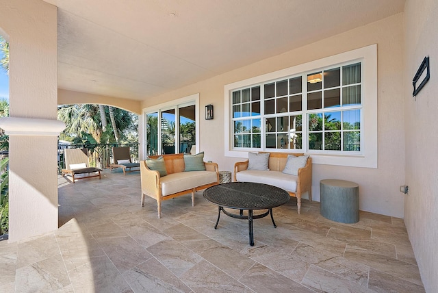 view of patio / terrace with an outdoor hangout area