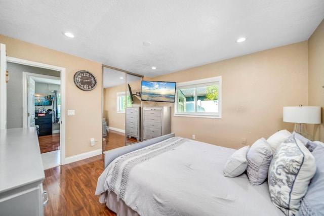 bedroom featuring wood-type flooring