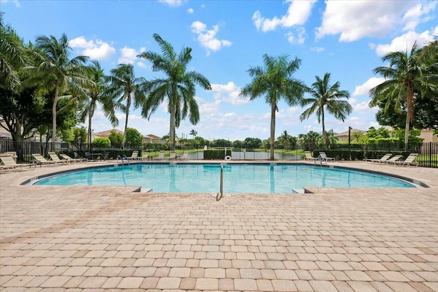 view of pool with a patio