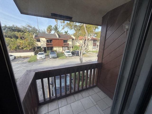 balcony with a residential view