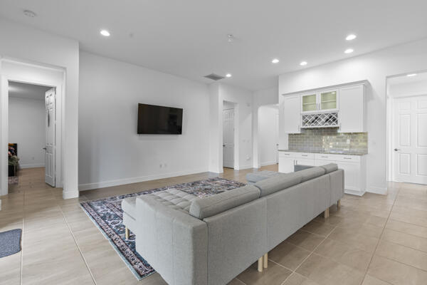 view of tiled living room