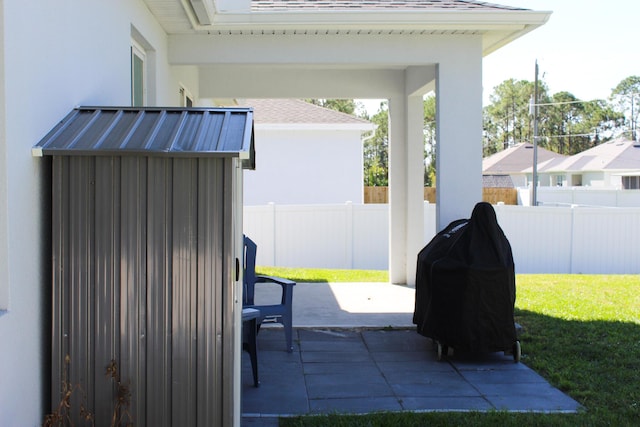 view of patio / terrace featuring area for grilling