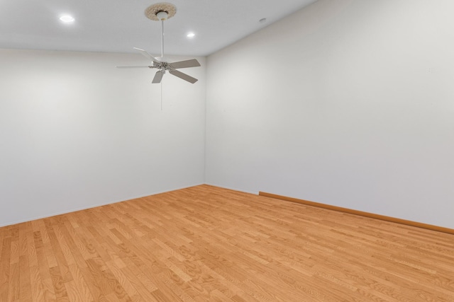 unfurnished room with light hardwood / wood-style flooring