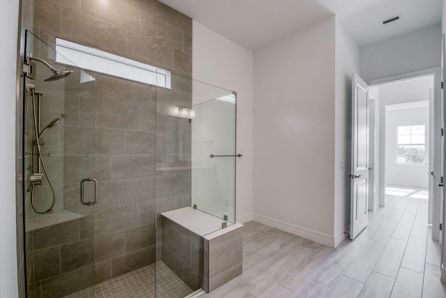 bathroom with walk in shower