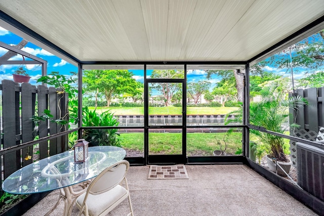 view of sunroom