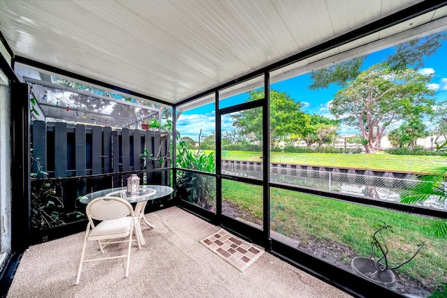 view of sunroom