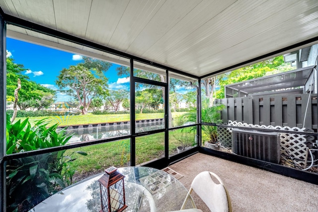 view of sunroom