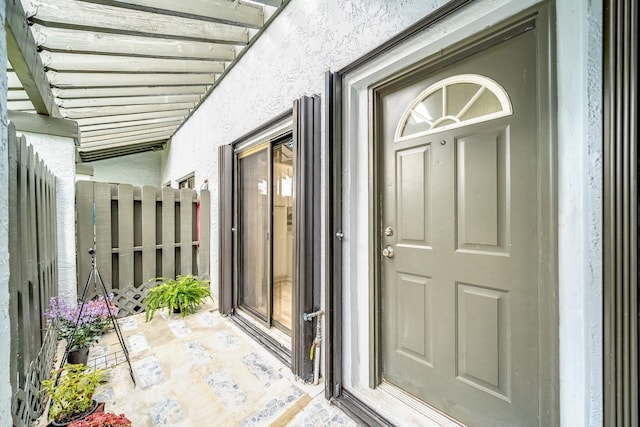 view of doorway to property