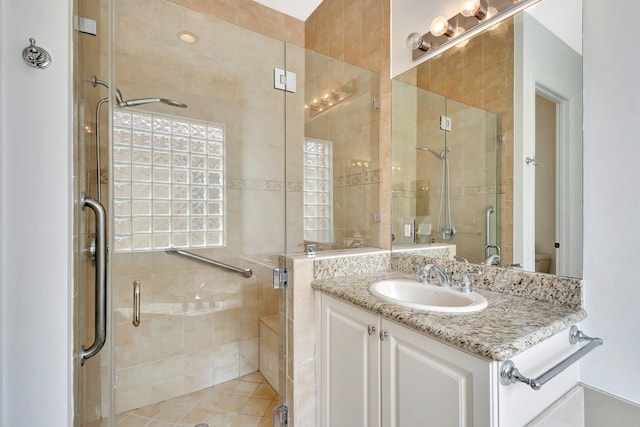 10623 Silverton Ln, Boynton Beach, FL 33437 - bathroom with a shower stall, vanity, and toilet