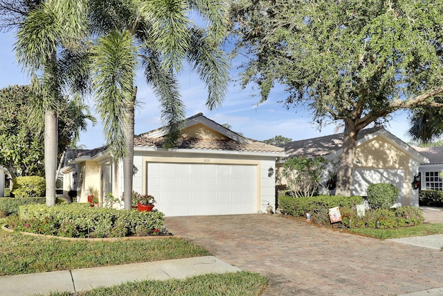 view of front of home featuring a garage