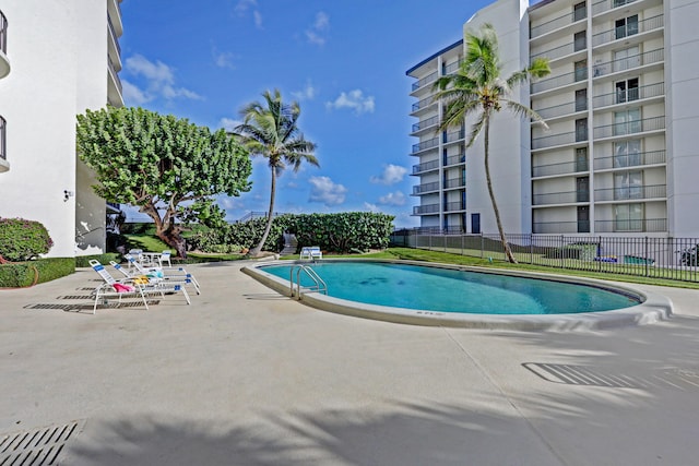 view of pool with a patio area