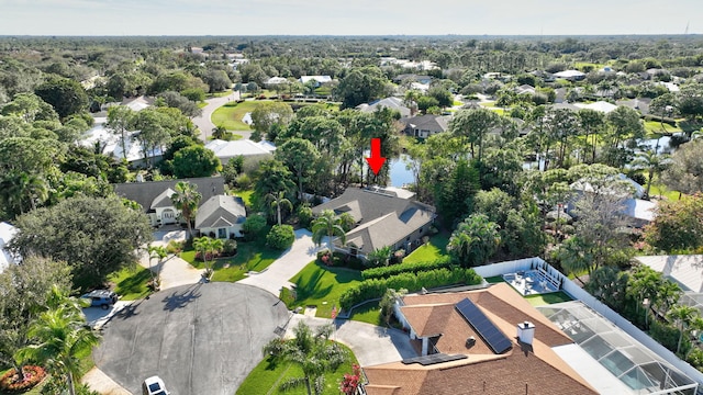 aerial view featuring a residential view