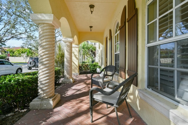 view of patio / terrace featuring covered porch