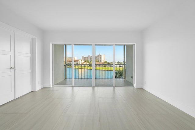 empty room featuring light hardwood / wood-style floors