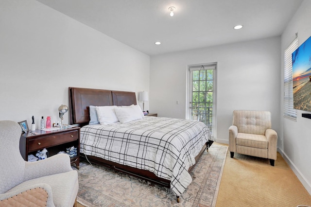 view of carpeted bedroom