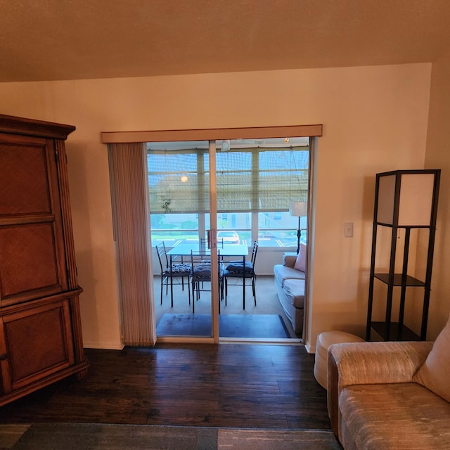 dining room featuring dark hardwood / wood-style flooring