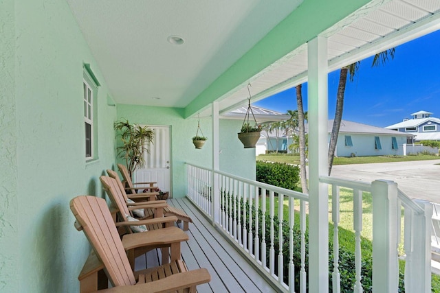 balcony with covered porch