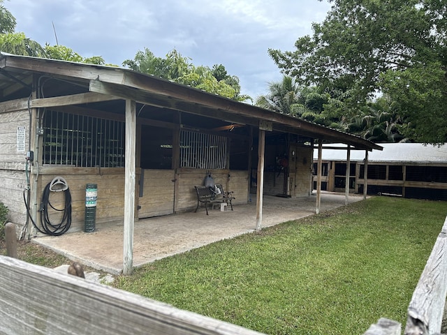 view of horse barn