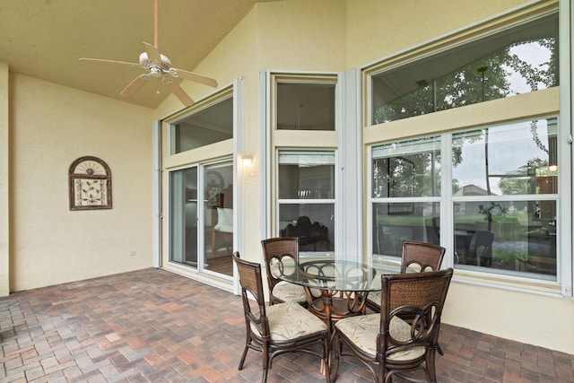 view of patio / terrace with ceiling fan