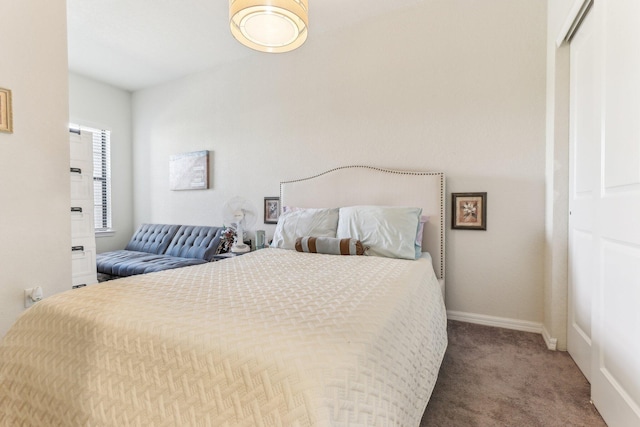 bedroom with carpet floors