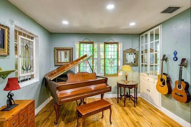 miscellaneous room featuring light hardwood / wood-style floors