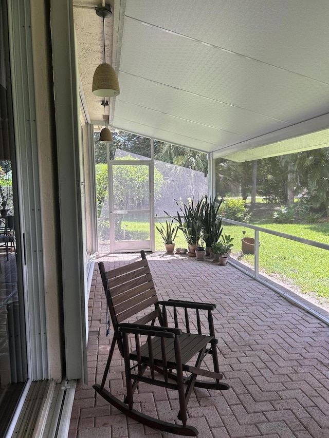 view of sunroom / solarium