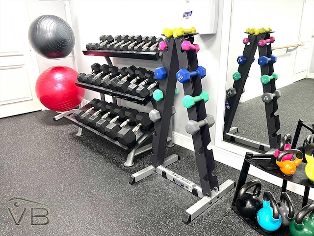 view of exercise room