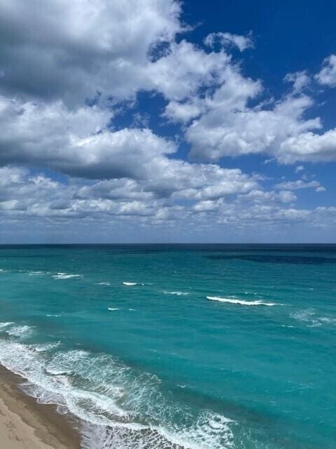 property view of water with a view of the beach